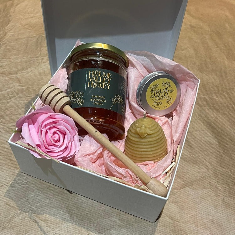 Gift Box - Summer Honey, Server, Skep Candle, Lip Balm